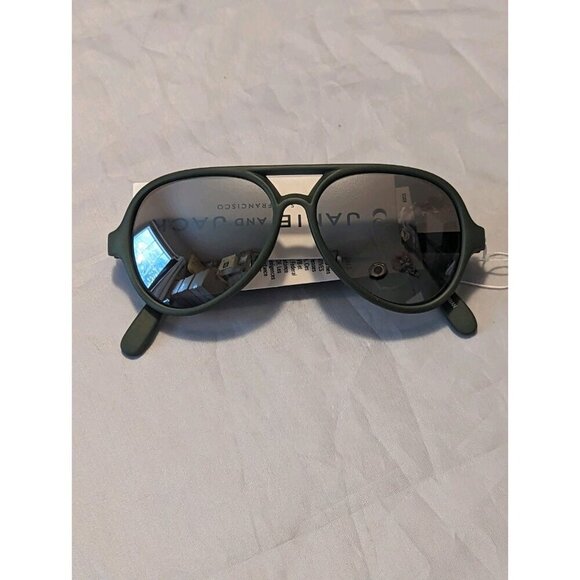 NWT Janie and Jack Aviator sunglasses Sunnies 4+ Years Beach Retro Army 1090 - Picture 1 of 8